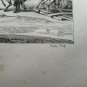 old engraving print - 1836 march and invasion of barbarians