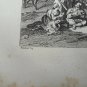 old engraving print - 1836 march and invasion of barbarians