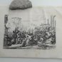 old engraving print - 1836 truce sacrificed by the Francis
