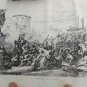 old engraving print - 1836 truce sacrificed by the Francis
