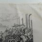 old engraving print - 1836 truce sacrificed by the Francis