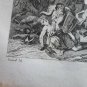 old engraving print 1836 Defaite dáttila Defaite of Atilla