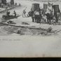 old engraving print 1836     passage of Rhone by Annibal