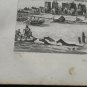 old engraving print 1836     passage of Rhone by Annibal