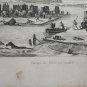 old engraving print 1836     passage of Rhone by Annibal