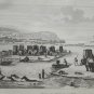 old engraving print 1836     passage of Rhone by Annibal