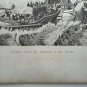 old engraving print - 1836 naval combat of Romans and Venetes