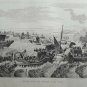 old engraving print - 1836 naval combat of Romans and Venetes