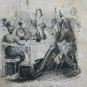 old engraving print 1846 The Wandering Jew - Eugène Sue A.Isola brindis
