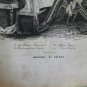 old engraving print 1846 The Wandering Jew - Eugène Sue A.Isola brindis
