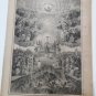 Old religious engraving early 1900 communion of saints maison de la bonne N13