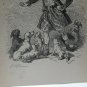 old engraving print   , extracted book of 1893 , Le Bon Petit Diable