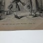 old engraving print extracted book 1893 Le Bon Petit Diable,mon cafe mon pain...