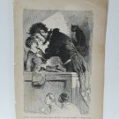 old engraving print extracted book 1893 Le Bon Petit Diable, Est-ce la place ...