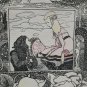 old engraving print 1918 Illustrations H. Vogeler Oscar wilde, infantin
