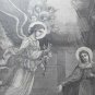 Old religious engraving early 1900 - virgin with holy spirit A. Soupey N 4