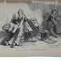 old engraving print extracted book 1893 Le Bon Petit Diable, Betty parvint a...