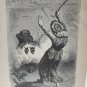 old engraving print extracted book 1893 Le Bon Petit Diable,En m&Atilde;&copy;me temps....