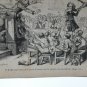 old engraving print extracted book 1893 Le Bon Petit Diable,  le fil tourno.....