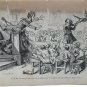 old engraving print extracted book 1893 Le Bon Petit Diable,  le fil tourno.....