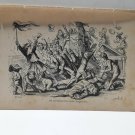 old engraving print extracted book 1893 Le Bon Petit Diable,ils lui tirerent...
