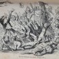 old engraving print extracted book 1893 Le Bon Petit Diable,ils lui tirerent...