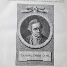 old engraving print Captain James Cook  , extracted book of 1895