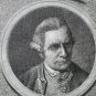 old engraving print Captain James Cook  , extracted book of 1895