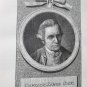 old engraving print Captain James Cook  , extracted book of 1895