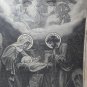 Old religious engraving early 1900 -   Jesus with Mary and Joseph N 4