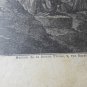 Old religious engraving early 1900 Jesus christ crucified maison de la bonne N 5