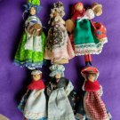 vintage old rare clothespins dolls with dresses.