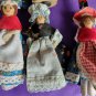 vintage old rare clothespins dolls with dresses.