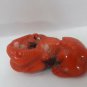 old Chinese Carved salmon pink coral  miniature chan chu  netsuke (pendant)