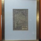 Map of Buenos Aires, Argentina 1934 with frame