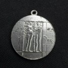 old Silver plated medal Antonio Pujia .Argentina -  1580 1980 Buenos Aires