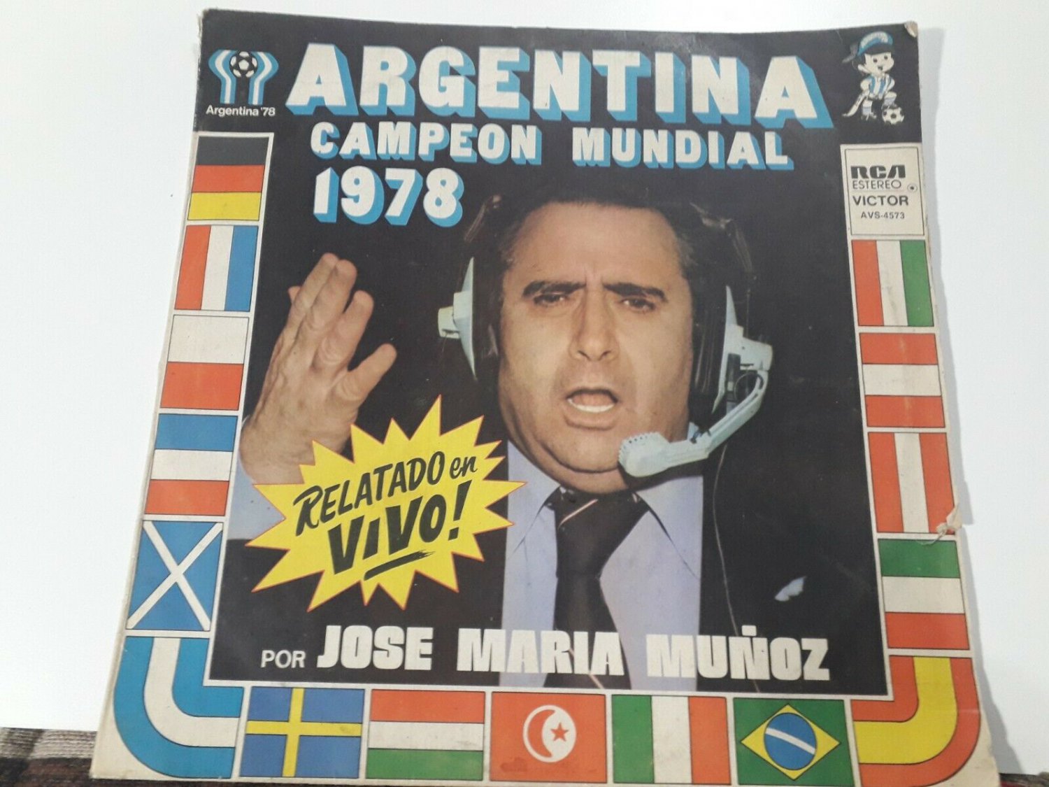 vintage old  LP Argentina Campeon Mundial 1978