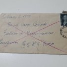 old letter with eva peron stamp  soldier 1933 Roca Railway