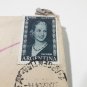 old letter with eva peron stamp  soldier 1933 Roca Railway