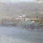 old Oil On Cardboard  Anonymous Landscape