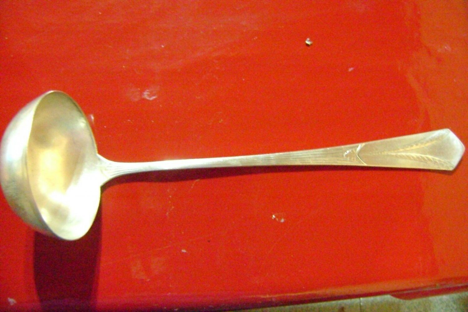 Vintage old WMF brand  Silverplate serving soup ladle.