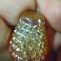 vintage art glass Carnival Bottle glass orange