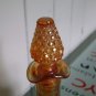 vintage art glass Carnival Bottle glass orange