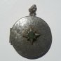 antique Gold plated Photo locket - pendant- Jade probably