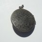 antique Gold plated Photo locket - pendant- Jade probably