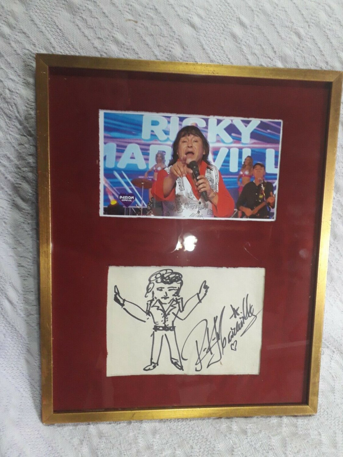 Photo Printed  autograph signed Ricky Maravilla icono  musica Tropical Arg