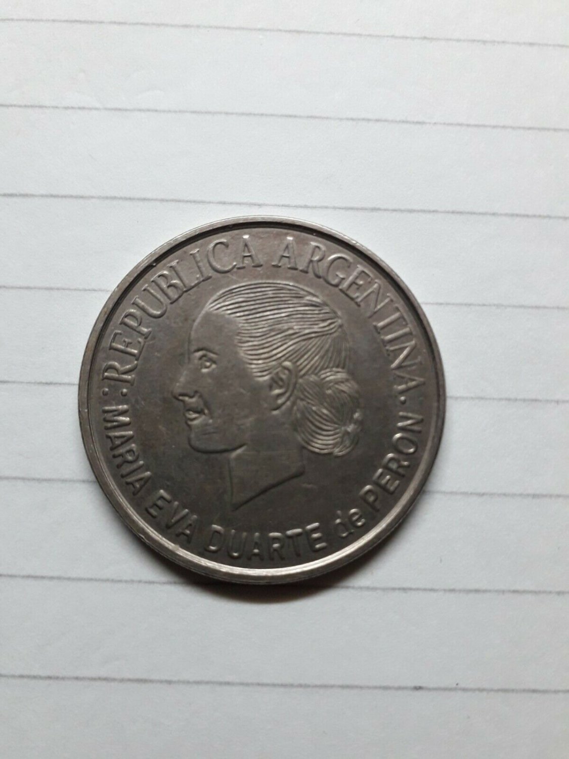 limited edition coin Evita Peron 2002, 2 pesos