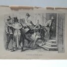 old engraving print extracted book of 1893 Le Bon Petit Diable un homme en blous