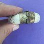 VINTAGE old carved cow bone and bronze bracelet