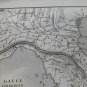 old engraving print 1836  Gaule map